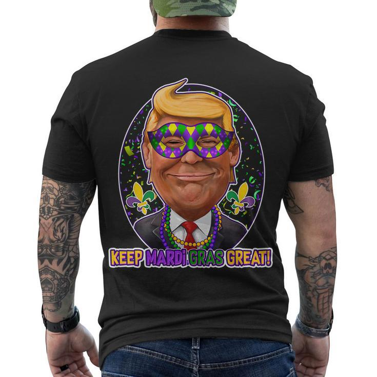 Trump Keep Mardi Gras Great T-Shirt Men's T-shirt Back Print
