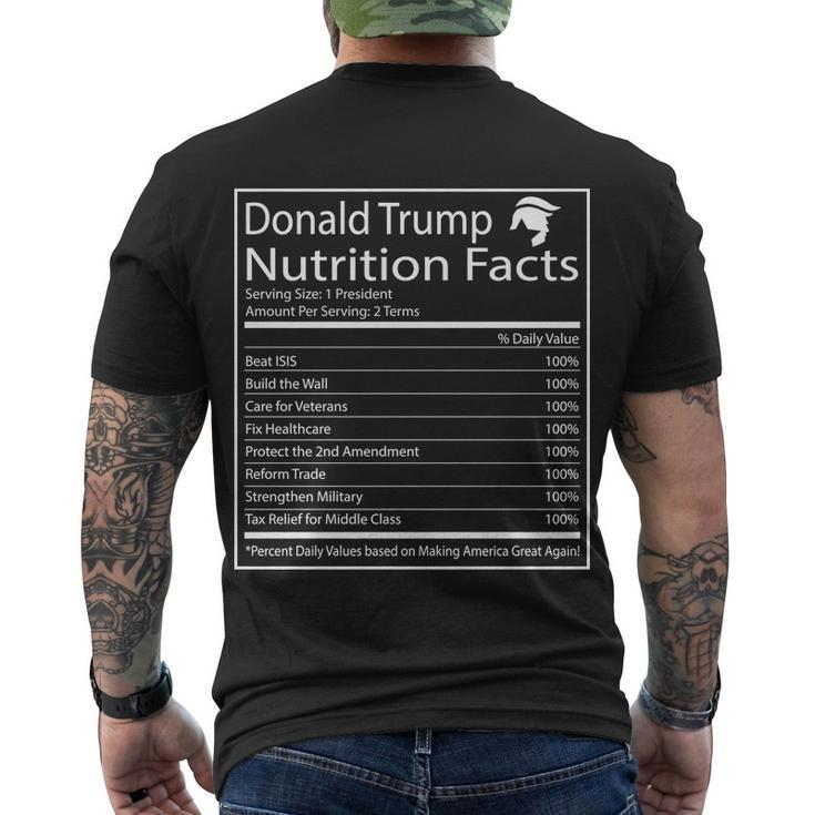 Trump Nutrition Facts Make America Great Tshirt Men's Crewneck Short Sleeve Back Print T-shirt