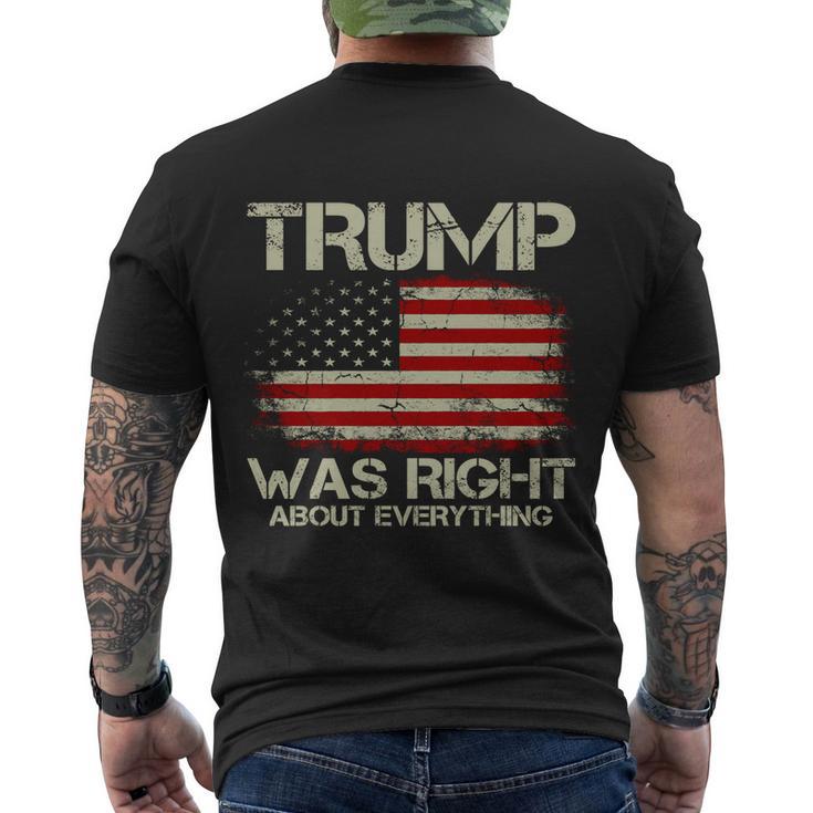 Trump Was Right About Everything I Voted For Trump Meaningful Gift Men's Crewneck Short Sleeve Back Print T-shirt