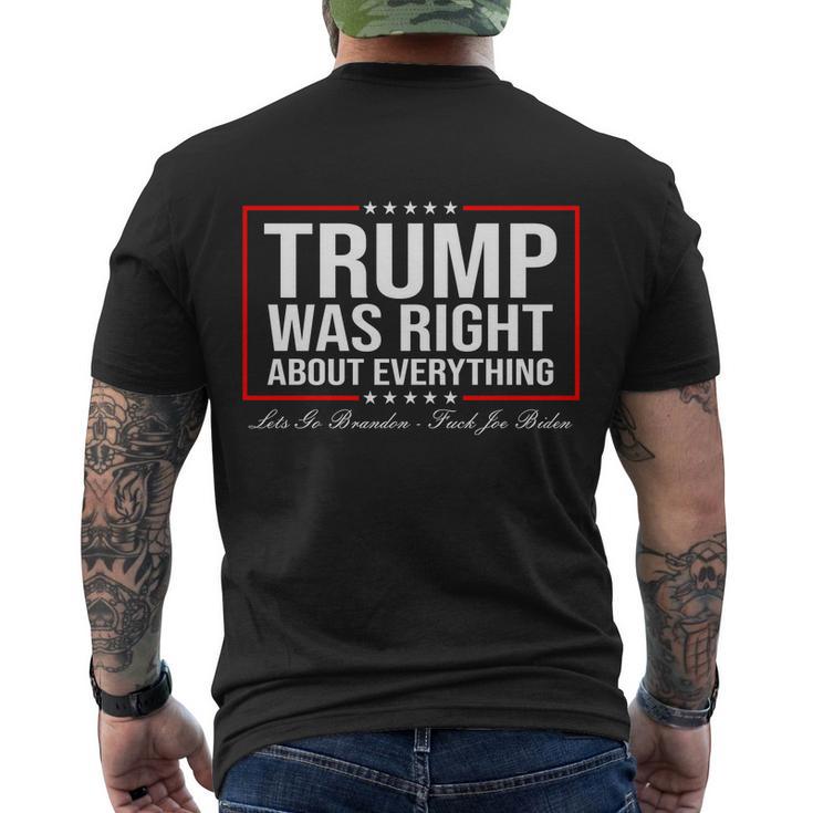 Trump Was Right About Everything Lgbfjb Lgb Fjb Men's Crewneck Short Sleeve Back Print T-shirt