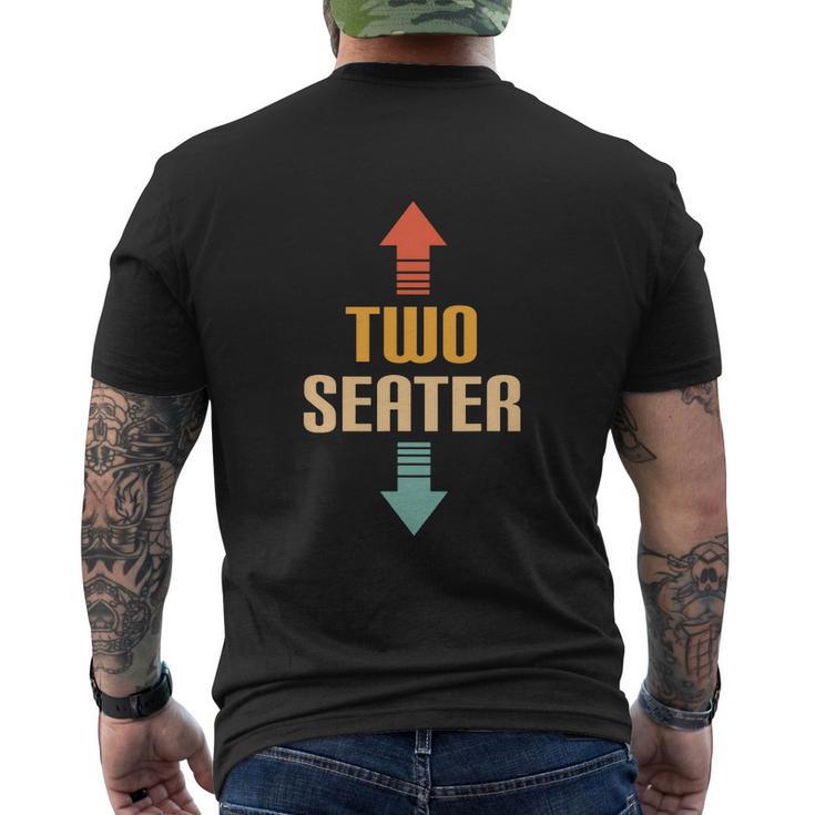 Two Seater 2 Seater Funny Gag Dad Joke Meme Novelty Gift Men's Crewneck Short Sleeve Back Print T-shirt