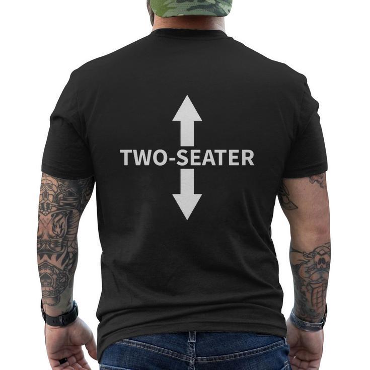 Two Seater Arrows Funny College Humor Men's Crewneck Short Sleeve Back Print T-shirt