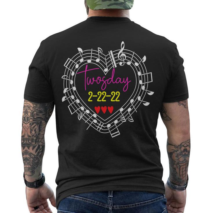 Twosday 2-22-2022 Musician - Twosday 2022 Music Teacher Men's T-shirt Back Print