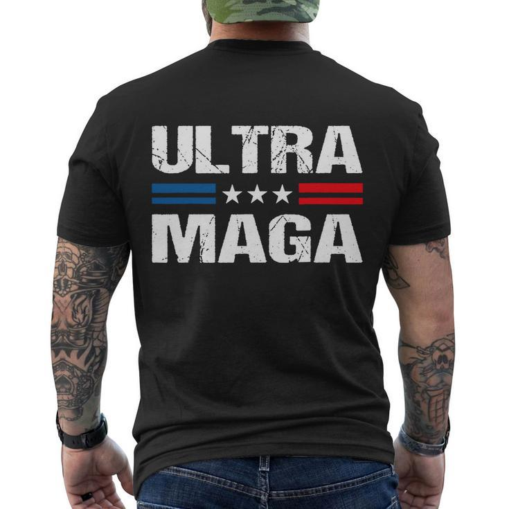 Ultra Maga 2024 Trump Biden Men's Crewneck Short Sleeve Back Print T-shirt