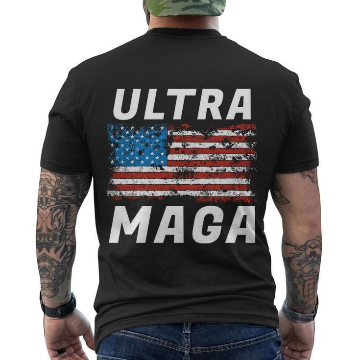 Ultra Maga Bold United States Of America Usa Flag Men's Crewneck Short Sleeve Back Print T-shirt