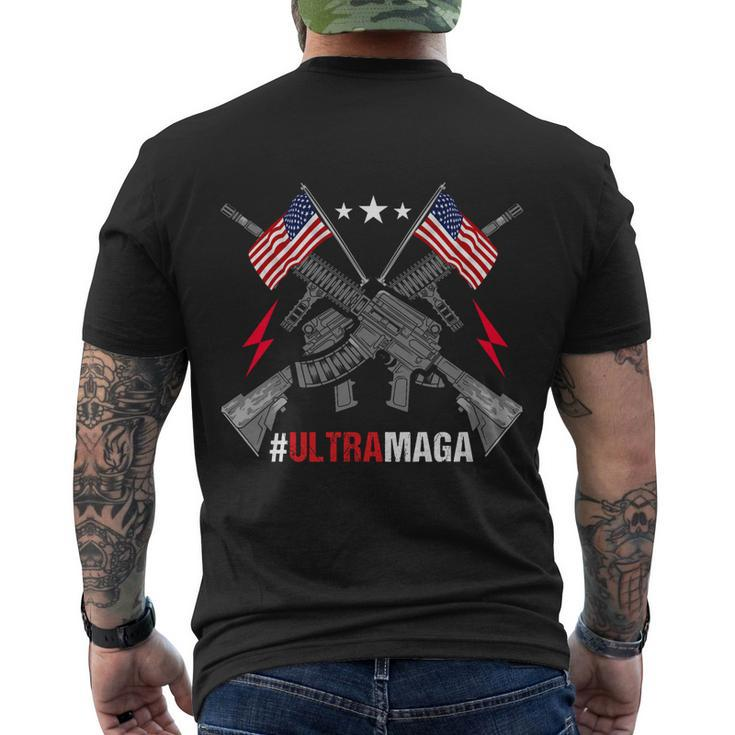 Ultra Maga Funny Conservative Anti Biden Pro Trump Tshirt Men's Crewneck Short Sleeve Back Print T-shirt