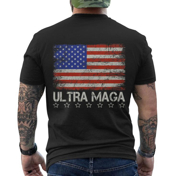 Ultra Maga Shirt Maga King Funny Anti Biden Us Flag Pro Trump Trendy Tshirt V2 Men's Crewneck Short Sleeve Back Print T-shirt