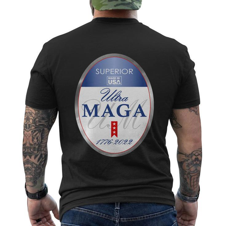 Ultra Maga Superior 1776 2022 Parody Trump 2024 Anti Biden Men's Crewneck Short Sleeve Back Print T-shirt