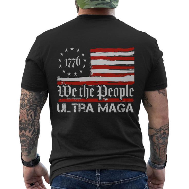 Ultra Maga We The People Shirt Funny Anti Biden Us Flag Pro Trump Trendy Tshirt Men's Crewneck Short Sleeve Back Print T-shirt