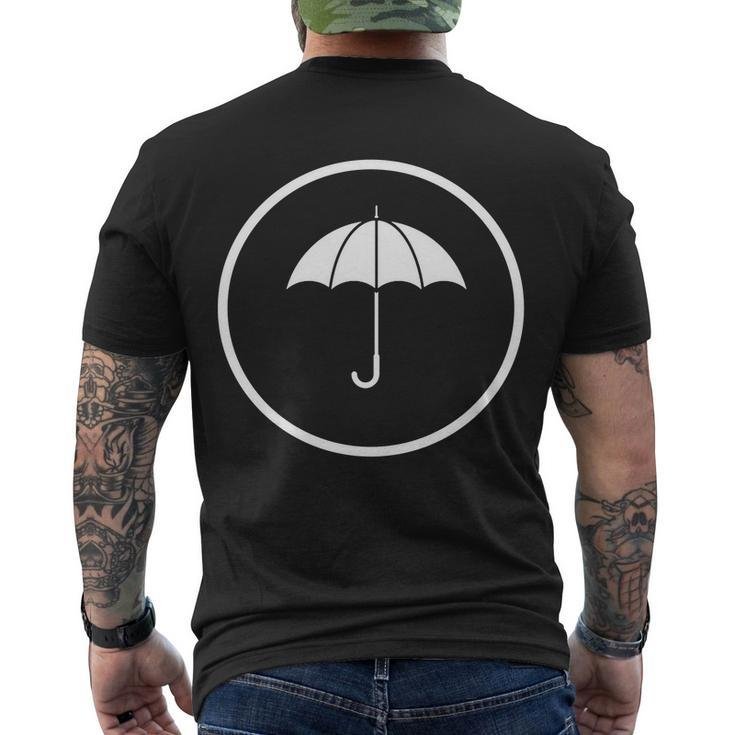 Umbrella Simple Emblem Men's Crewneck Short Sleeve Back Print T-shirt