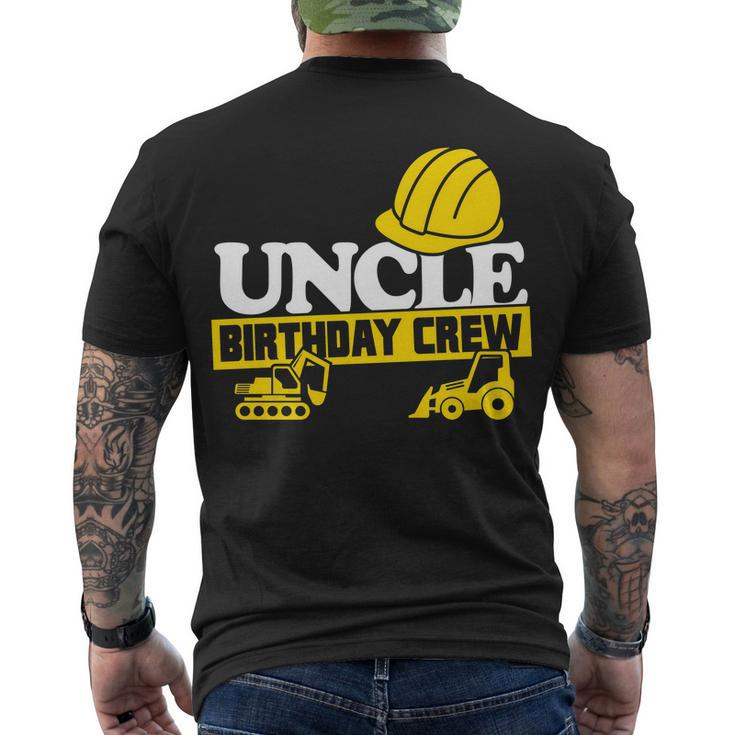 Uncle Birthday Crew Construction Party Men's T-shirt Back Print
