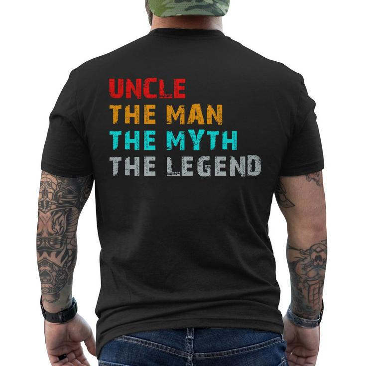 Uncle The Man The Myth The Legend Men's Crewneck Short Sleeve Back Print T-shirt
