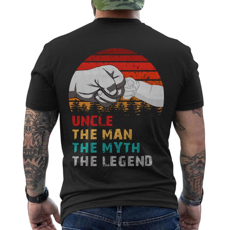 Uncle The Man The Myth The Legend Men's Crewneck Short Sleeve Back Print T-shirt