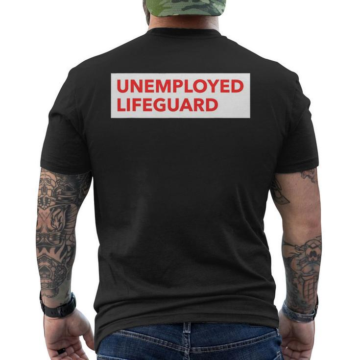 Unemployed Lifeguard Life Guard Men's Back Print T-shirt