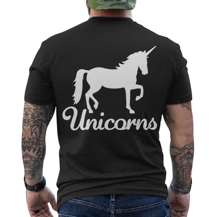 Unicorn Logo V2 Men's Crewneck Short Sleeve Back Print T-shirt