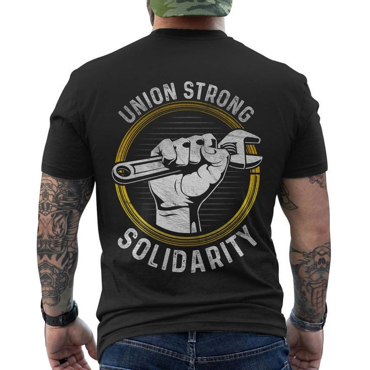 Union Strong Solidarity Labor Day Worker Proud Laborer Gift Men's Crewneck Short Sleeve Back Print T-shirt