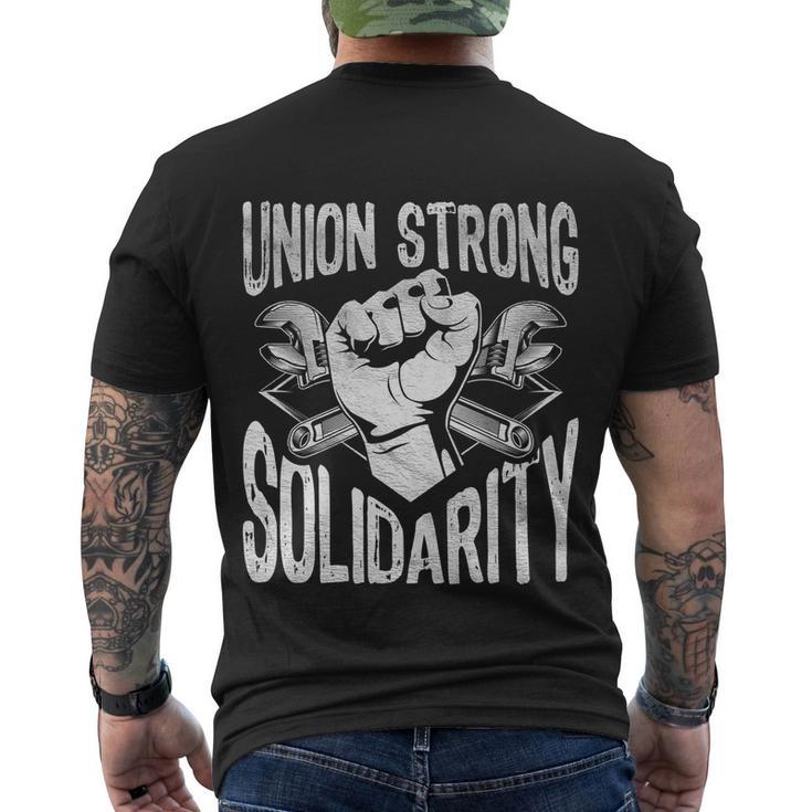 Union Strong Solidarity Labor Day Worker Proud Laborer Gift V2 Men's Crewneck Short Sleeve Back Print T-shirt