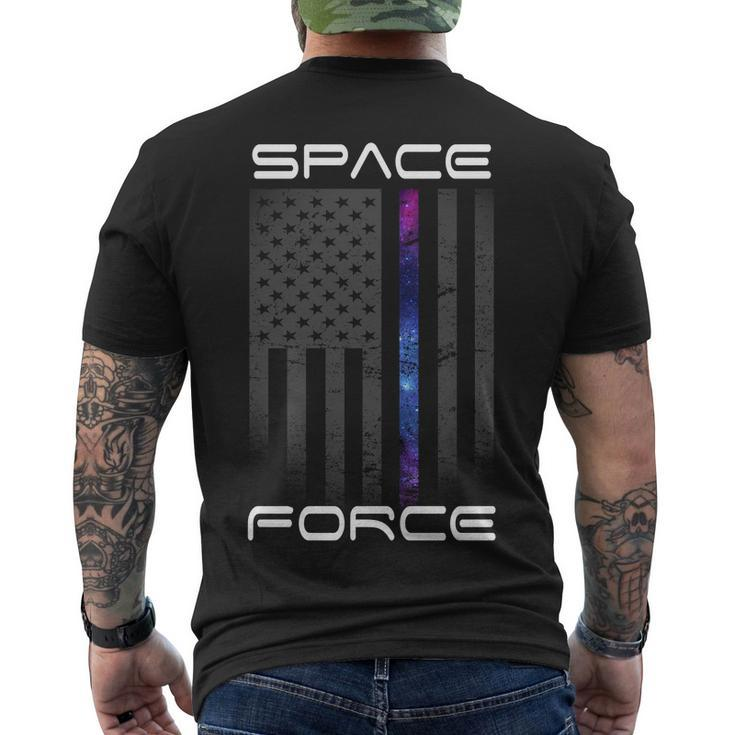 United States Space Force Flag Tshirt Men's Crewneck Short Sleeve Back Print T-shirt