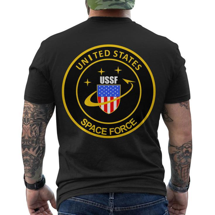 United States Space Force Ussf V2 Men's Crewneck Short Sleeve Back Print T-shirt