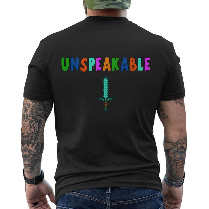Unspeakable Sword Gamer Men's Crewneck Short Sleeve Back Print T-shirt