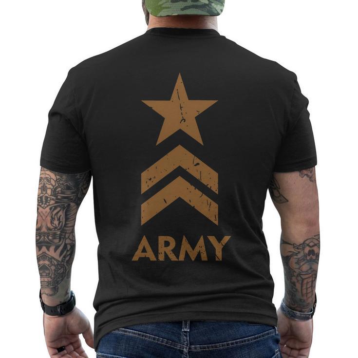 US Army Vintage Distressed Tshirt Men's Crewneck Short Sleeve Back Print T-shirt