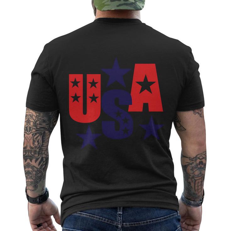 Usa 4Th Of July Independence Day Patriotic Men's Crewneck Short Sleeve Back Print T-shirt