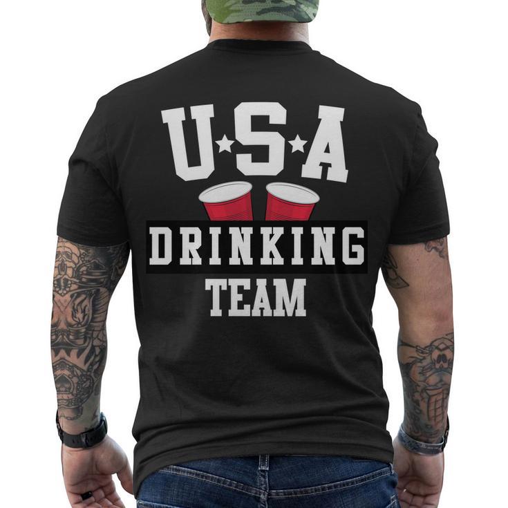 Usa Drinking Team V2 Men's Crewneck Short Sleeve Back Print T-shirt