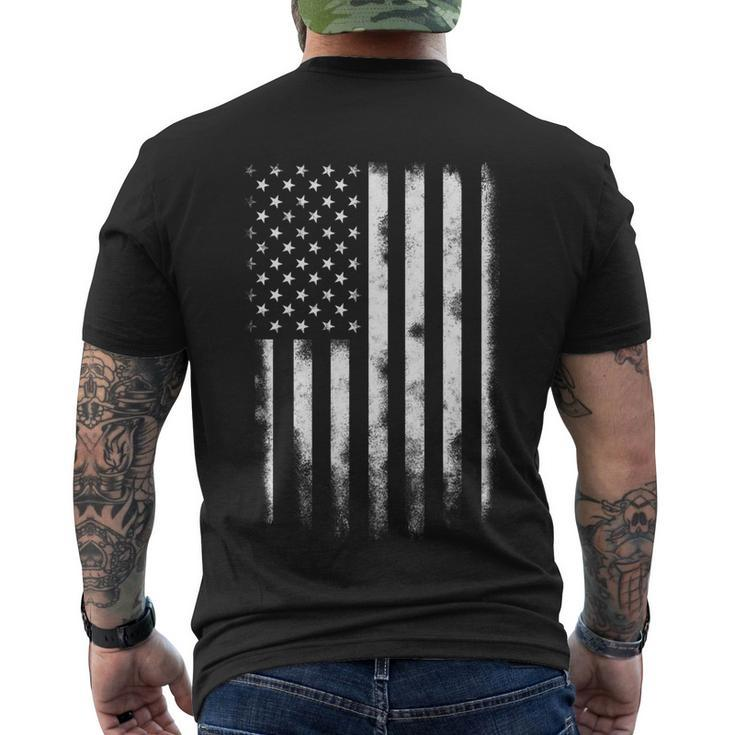 Usa Flag American Flag United States Patriotic 4Th Of July Cute Gift Men's Crewneck Short Sleeve Back Print T-shirt