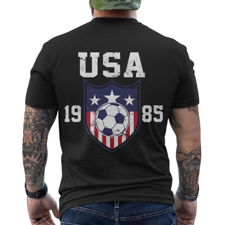 Usa Soccer Team  V2 Men's Crewneck Short Sleeve Back Print T-shirt