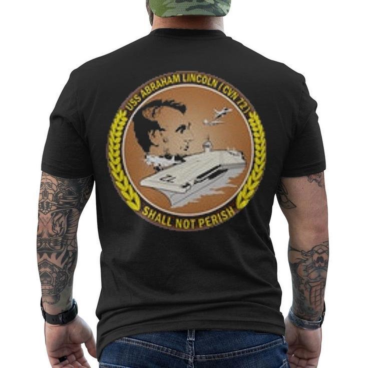 Uss Abraham Lincoln Cvn  Men's Crewneck Short Sleeve Back Print T-shirt