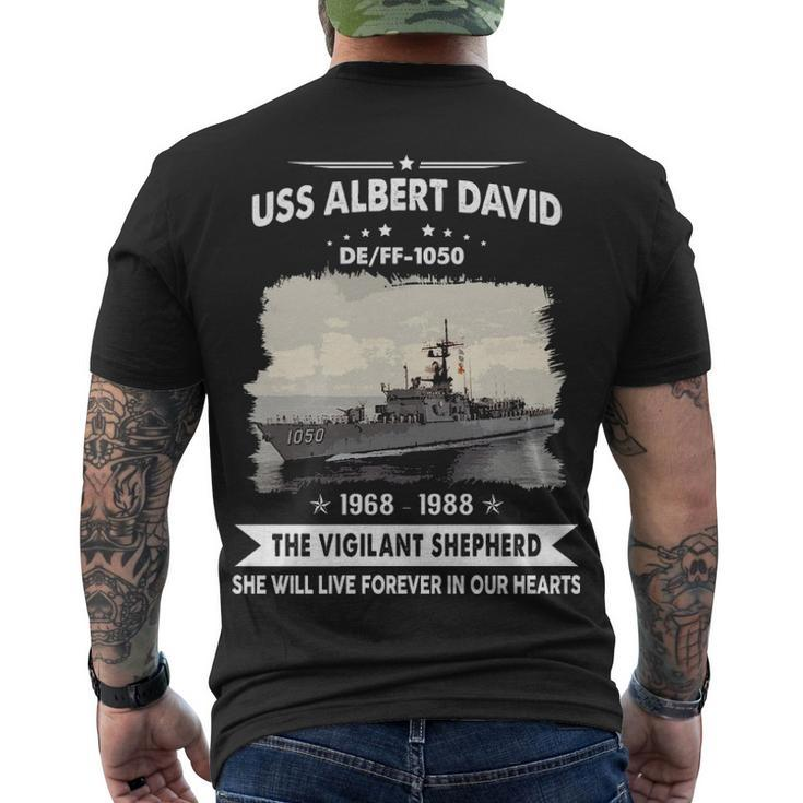 Uss Albert David  Ff 1050 De  Men's Crewneck Short Sleeve Back Print T-shirt
