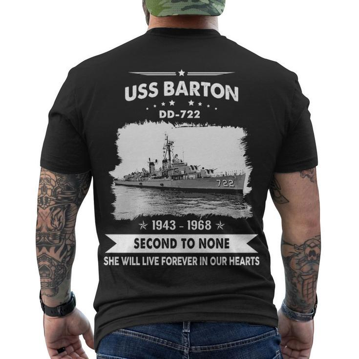 Uss Barton Dd  Men's Crewneck Short Sleeve Back Print T-shirt