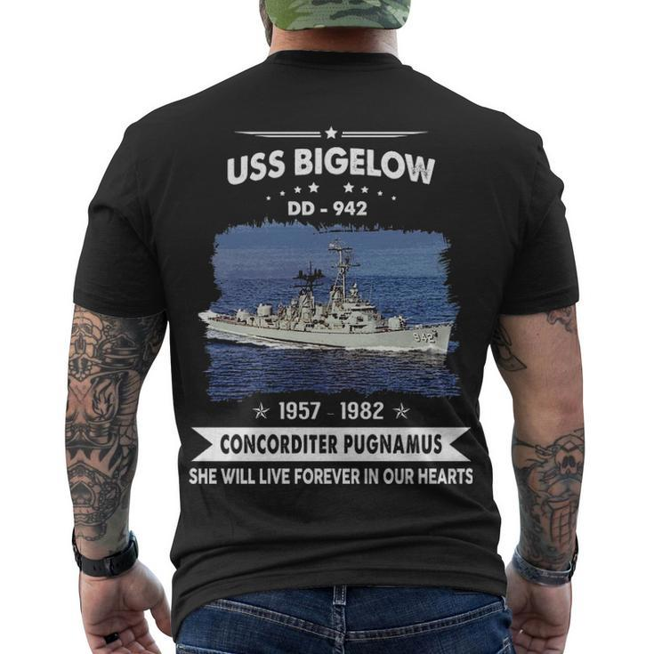 Uss Bigelow Dd  Men's Crewneck Short Sleeve Back Print T-shirt