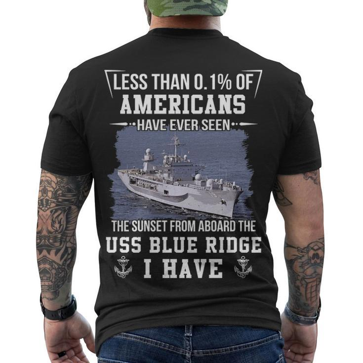Uss Blue Ridge Lcc 19 Sunset Men's Crewneck Short Sleeve Back Print T-shirt