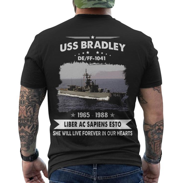 Uss Bradley De 1041 Ff  Men's Crewneck Short Sleeve Back Print T-shirt