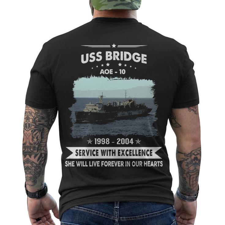 Uss Bridge Aoe  Men's Crewneck Short Sleeve Back Print T-shirt