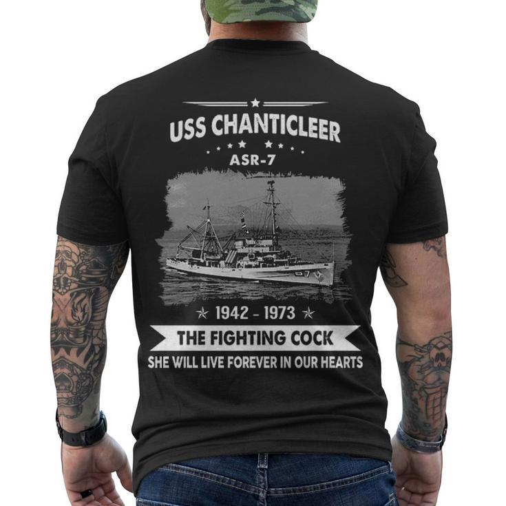 Uss Chanticleer Asr Men's Crewneck Short Sleeve Back Print T-shirt
