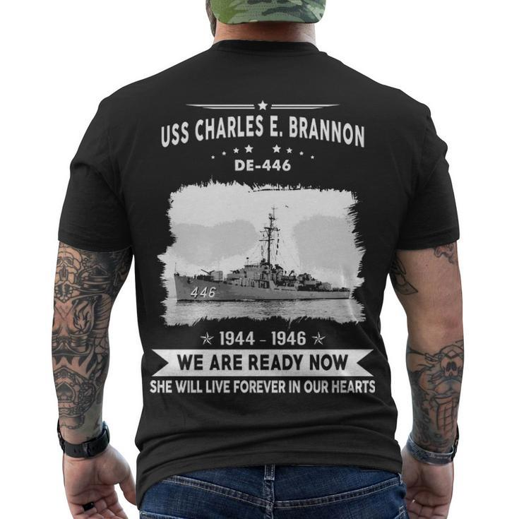 Uss Charles E Brannon De  Men's Crewneck Short Sleeve Back Print T-shirt