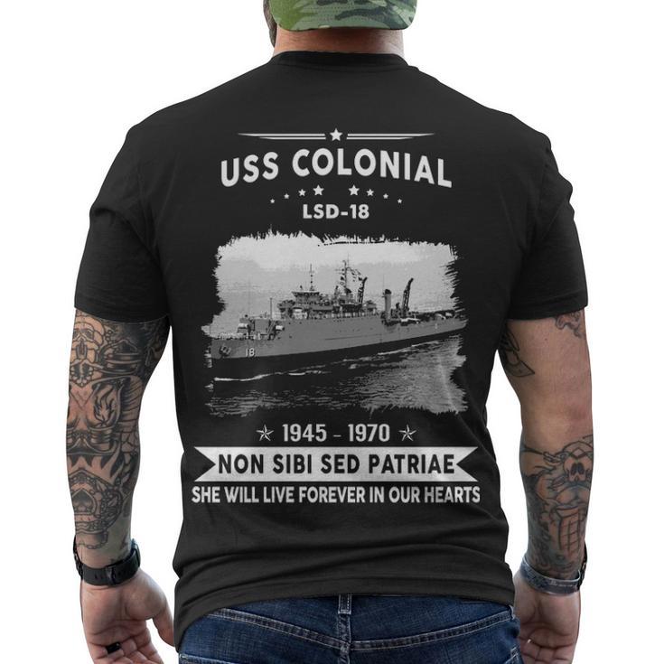 Uss Colonial Lsd  Men's Crewneck Short Sleeve Back Print T-shirt