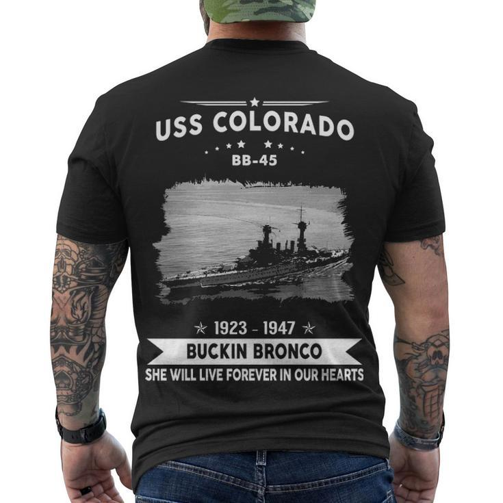 Uss Colorado Bb  Men's Crewneck Short Sleeve Back Print T-shirt