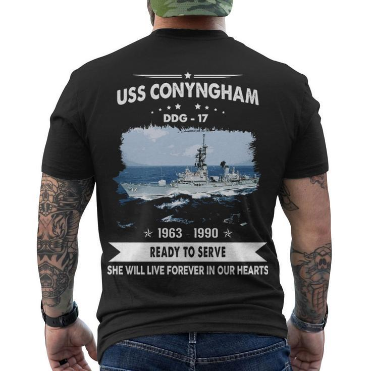 Uss Conyngham Ddg  Men's Crewneck Short Sleeve Back Print T-shirt