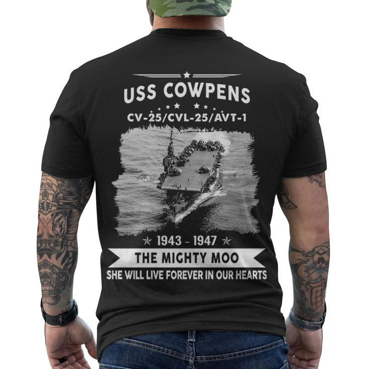Uss Cowpens Cvl 25 Uss Cow Pens Men's Crewneck Short Sleeve Back Print T-shirt
