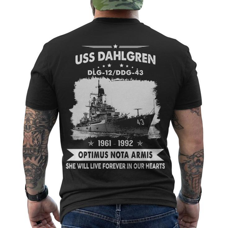 Uss Dahlgren Dlg  Men's Crewneck Short Sleeve Back Print T-shirt
