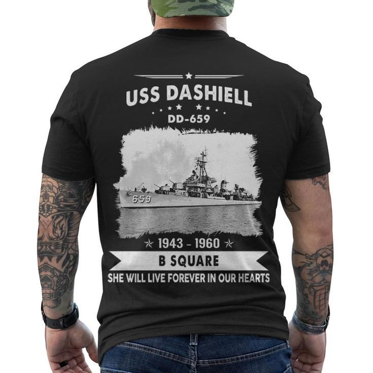 Uss Dashiell Dd  Men's Crewneck Short Sleeve Back Print T-shirt