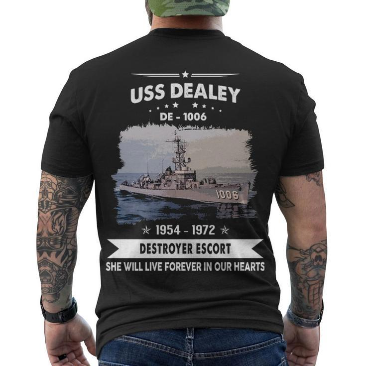 Uss Dealey De 1006  Uss Dealy  Men's Crewneck Short Sleeve Back Print T-shirt