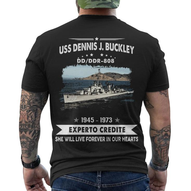 Uss Dennis J Buckley Dd  Men's Crewneck Short Sleeve Back Print T-shirt