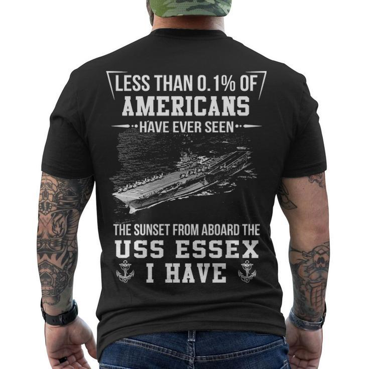 Uss Essex Cv 9 Sunset Men's Crewneck Short Sleeve Back Print T-shirt