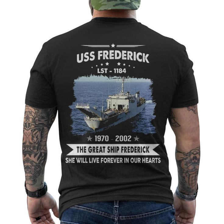Uss Frederick Lst  Men's Crewneck Short Sleeve Back Print T-shirt