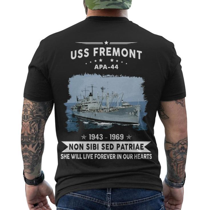 Uss Fremont Apa  Men's Crewneck Short Sleeve Back Print T-shirt