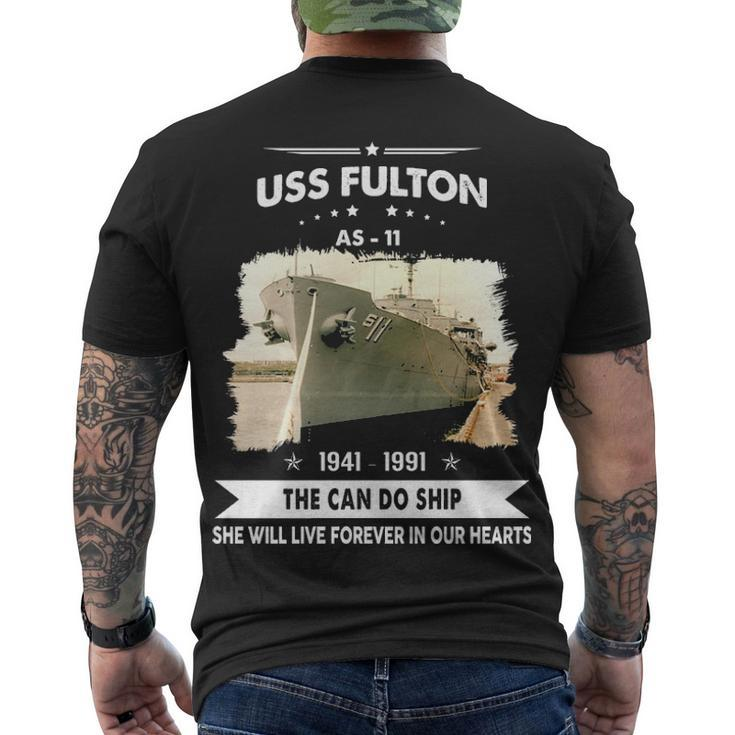 Uss Fulton As  Men's Crewneck Short Sleeve Back Print T-shirt